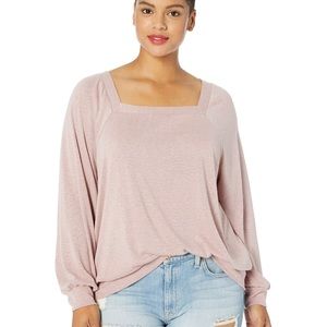 Jessica Simpson dusty rose square neck sweater a1-